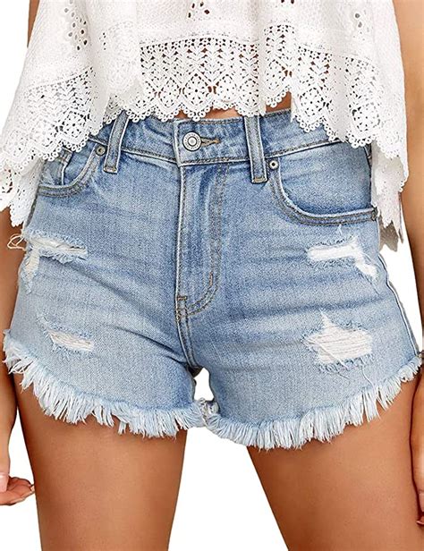 sexy cut off shorts|Soojun Women's Sexy Cut Off Booty Denim Jeans Shorts 9 1/2 .